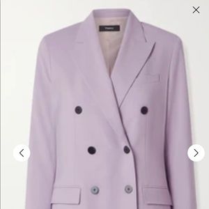 Double-breasted wool-blend blazer